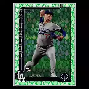 River Ryan 2025 Topps Baseball #273 RC Green Foil Easter Holiday LA Dodgers - Picture 1 of 2