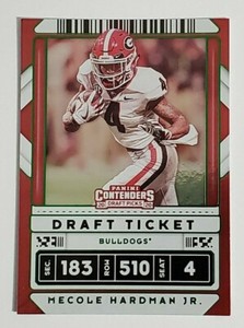2020 Panini Contenders Draft Pick GREEN FOIL TICKET Mecole Hardman Jr Chiefs #71