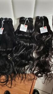 raw indian natural Wave human hair Bundles "18-18-20”