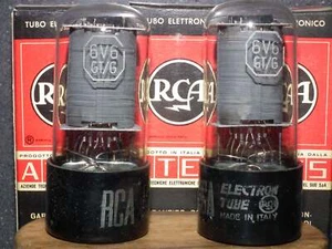 Platinum Matched Pair 6V6GT RCA ATES Great Sounding 6V6 - Bild 1 von 7