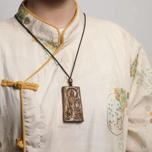 Bodhisattva Pendant Craft for Women Men Guan Yin Godness of Mercy Pendant - Picture 1 of 4