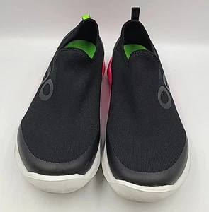 OOFOS Womens OOMG SPORT Comfort Shoes Slip-On Sneakers BLACK w/ PINK FADE 7.5 - Picture 1 of 8