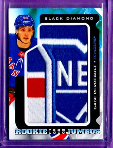 2025-26 BLACK DIAMOND GABE PERREAULT ROOKIE TEAM LOGO JUMBOS - Foto 1 di 2