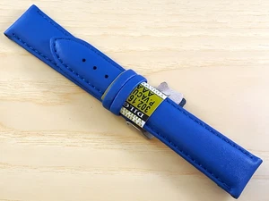 cinturino Diloy imbottito blu vera pelle  22mm - Imagen 1 de 3