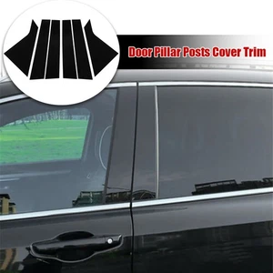 Door Window Trims Gloss Black Cover For Chevrolet Impala 2014-2020 Pillar Posts - Picture 1 of 12