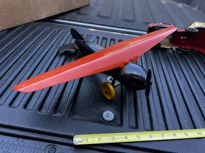 Antique WYANDOTTE Airplane Pressed Steel Toy 18” Wing Span Vintage Tin Toy  - Image 1 of 4