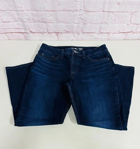 Lee Regular Fit Straight Leg Mid Rise Jeans Women's 10 Petite Blue Pants - Picture 1 of 15