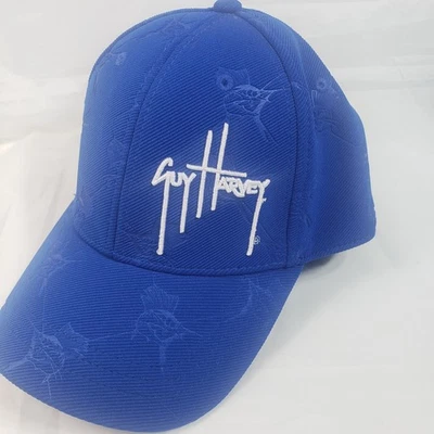 Guy Harvey Sombrero de Pesca de Agua Azul Ajustable Gorra de Pelota Logo Bordado Snapback Foto 1 de 4