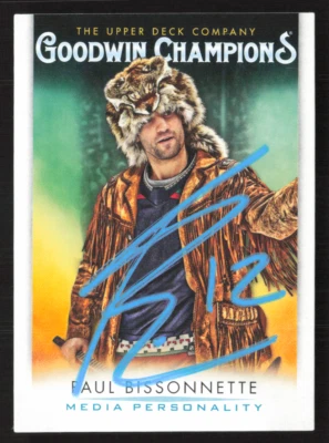PAUL BISSONNETTE SIGNED AUTOGRAPH 2021 UD GOODWIN CHAMPIONS CARD BIZ TNT 2 - Image 1 of 2