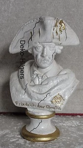 Friedrich der Große Büste Dekoration Figur Der Alte Fritz 2032 Skulptur Fa126 - Picture 1 of 2