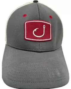 Avid Sportswear Charcoal Mesh Trucker Hat with Maroon Logo Patch Snapback OSFA - Picture 1 of 9