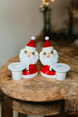 Candelabros Holt Howard Papá Noel vintage años 50 Foto 1 de 4