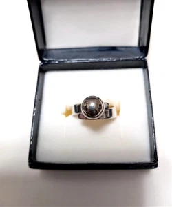 Norwegen Vintage AB Sterling Silber Ring 925 Modernist 925S 3,69 Gramm K110 OB - Bild 1 von 8