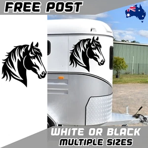 Horse Head Sticker Decal Car 4x4 Float Trailer Outback Country Ute Farm Saddle - Picture 1 of 2
