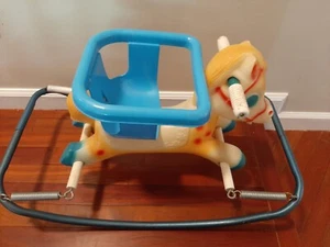 Vintage 1970 Wilkes-Barre Plastic Children's Kids Toddler Spring Rocking Horse - Picture 1 of 3