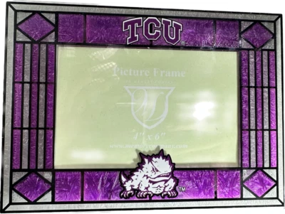 Moldura de vidro arte sapos com chifres TCU oficialmente licenciada NCAA NOVA - Imagem 1 de 2