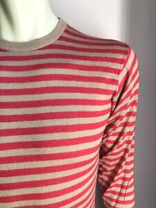 Louis Vuitton Sweater, Camel - Red Stripes, Size Small, Cashmere-Silk, Exc Cond