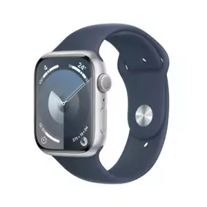 Apple Watch Series 9 MR9D3CL/A 45mm Argent S/M - Photo 1 sur 5