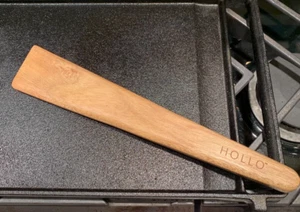 NEW Solid Teak Wood Spatula Hand Made 12" Turner Egg Flipper Cast Iron Scraper - Picture 1 of 18