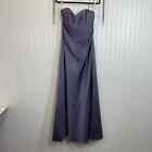 ALFRED ANGELO Victorian Lilac Pleated Strapless Prom Maxi Dress Gown Size 6