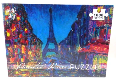 Puzzle dipinto Parigi 1.000 pezzi cielo rosa Torre Eiffel SCATOLA SIGILLATA IN FABBRICA - Immagine 1 di 3