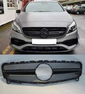 Voor Mercedes A-Klasse W176 2015-2018 grille AMG 45-Style zwart - Zdjęcie 1 z 7