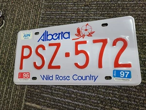 Placa de matrícula única 1996 Alberta Can - Imagen 1 de 1