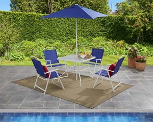6-Piece Outdoor Patio Dining Set Table Furniture Set for Patio, Deck, Poolside - Picture 1 of 9