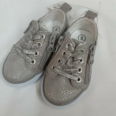 Cat & Jack Toddler Girls' Gray Dayja Sneakers Size 5 - Image 1 of 4
