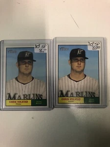Topps Heritage #445 2010 Chris Volstad SP Florida Marlins - Imagen 1 de 2