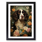 English Springer Spaniel Rococo Wall Art Print Framed Canvas Picture Poster