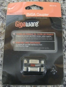 Gigaware SVGA Coupler 26-1419 NOS New in package 15-Pin HD female to fe 260-1419 - Picture 1 of 2