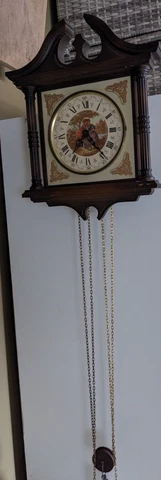 E. Schmeckenbecher West Germany Vintage Wall Clock bakelite  and wood Cover