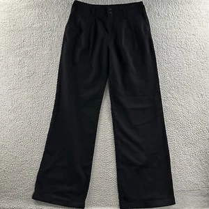7 For All Mankind Womens Pants Black Size 32 Dress Pant Wide Leg Cotton Blend - Picture 1 of 18