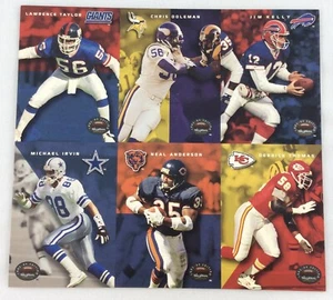 NFL 1993-94 Skybox Premium Edition Uncut PROMO Sheet-Lawrence Taylor,Jim Kelly - Picture 1 of 2
