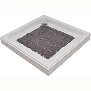 Bubbles Non-Slip Square Shower Mat Solid Orange 20″L X 20″W Solid Colors - Picture 1 of 51