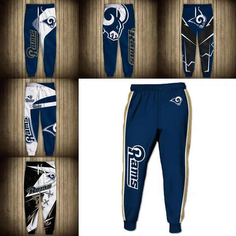 Los Angeles Rams Men Football Pants Loosen Fit Sweatpants Gym Trousers Fan Gifts Cover