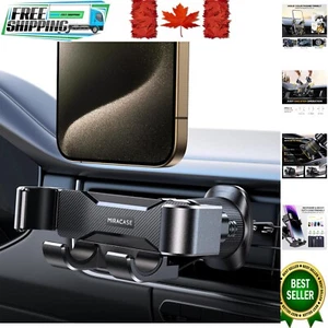 Support téléphone voiture Gravity Upgrade 2025 avec double clip en acier - ajustement universel - Photo 1 sur 8