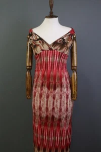 EMILIO PUCCI Multicolor Abstract Floral Sleeveless Long Blouson Dress Size 10 - Picture 1 of 19