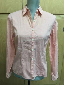 LL BEAN Women's Blouse Shirt Size XS Orange Pink Button Down Long Sleeve - Picture 1 of 1