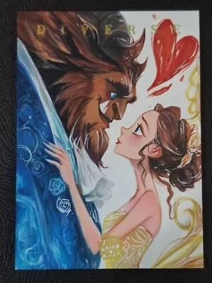 2023 Kakawow Diverse Disney The Beauty and Beast  1/1 Sketch Auto - Image 1 of 2