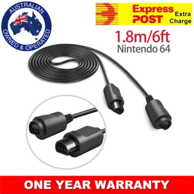 Cable de extensión de 1,8 M para mando Nintendo 64 N64 joystick de control Foto 1 de 3