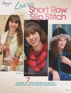 NUEVO CROCHET LEARN PUNTO DE DESLIZAMIENTO DE FILA CORTA MÁS 7 PROYECTOS DE MODA - Imagen 1 de 2
