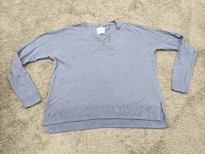 Lucky Brand Pullover Womens Large Long Sleeve Sweater Knit Blue - Picture 1 of 11