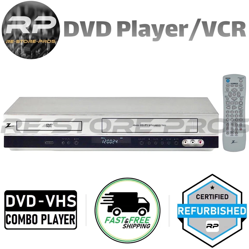 Zenith XBV713 DVD VCR Combo Reproductor VHS Hi-Fi Estéreo Escaneo Progresivo Foto 1 de 4