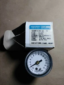 Ashcroft 15w1001th 01b Div Größe 1 1/2" Gehäuse - Stahlplattenhalterung - Bild 1 von 2