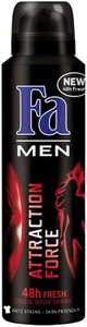 3x 150ml FA Men Attraction Force 48h fresh Deodorant & Body Spray anti - Bild 1 von 2