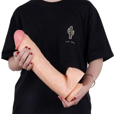 14 Inch Dildo Sex Toy Huge Thick Penis Real Feel Realistic Suction Cup Adult UK - Image 1 of 4