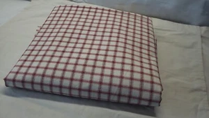 Sábana plana a cuadros Ralph Lauren talla Queen roja y blanca 100 % algodón - Imagen 1 de 5
