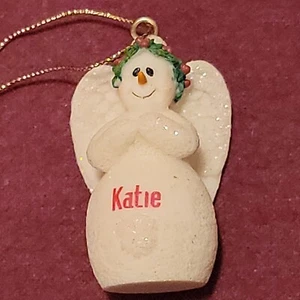 Ganz Minature Snowman Angel Christmas Tree Ornament Katie - Picture 1 of 4
